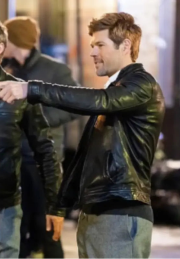 Chris Reid Wolfs (2024) Black Casula Leather Jacket