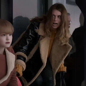 Collins Shearling Ted Lasso S03 Flo ‘Sassy’ Leather Jacket