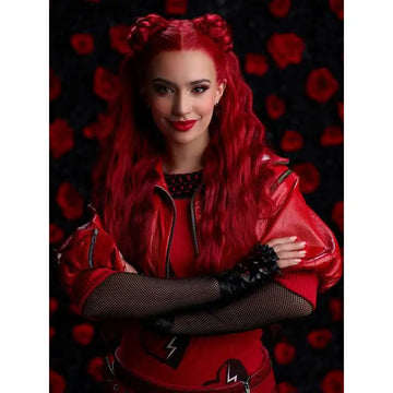 The Rise Of Red 2024 Kylie Cantrall Descendants Cropped Leather Jacket