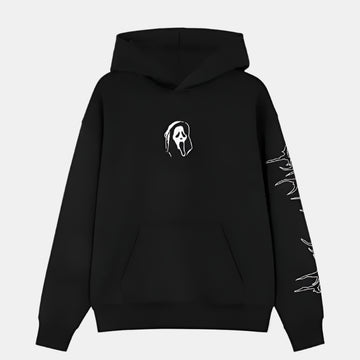 Men and Women Halloween Costume Ghostface Black Pullover Hoodie