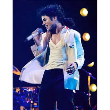 Jaafar Jackson Michael 2k25 White Cotton Jacket