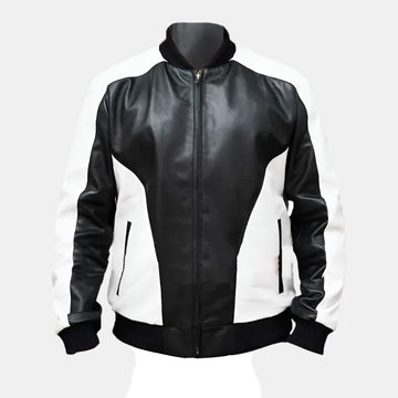 Mohammed Amer Black Adam Bomber Leather Jacket