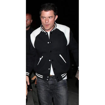 Orlando Bloom American Idolv Black & White Bomber Jacket