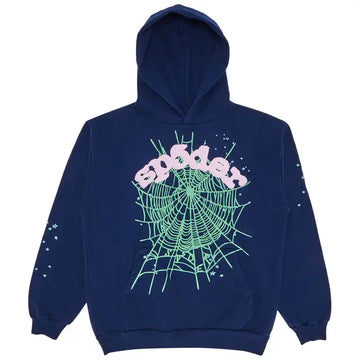 Sp5der OG Web Navy Hoodie