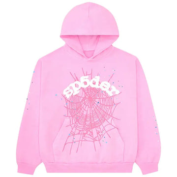 Sp5der OG Web Pink Hoodie
