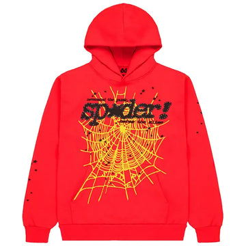 Sp5der P*nk V2 Red Hoodie