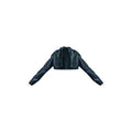 Super Cropped Black Quilted Leather Jacket