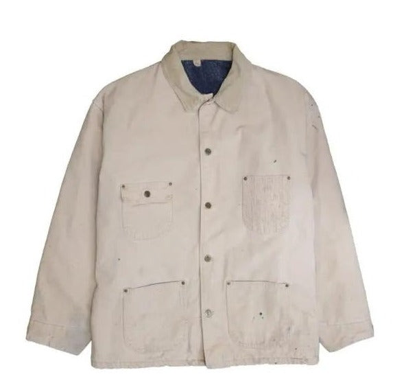 Vintage Carhartt Canvas Chore Beige Blanket Lined