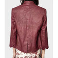 Athena Grant Maroon Leather Maroon Jacket