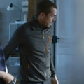 Guillaume Canet black zip-up fleece jacket from Ad Vitam 2025 front view