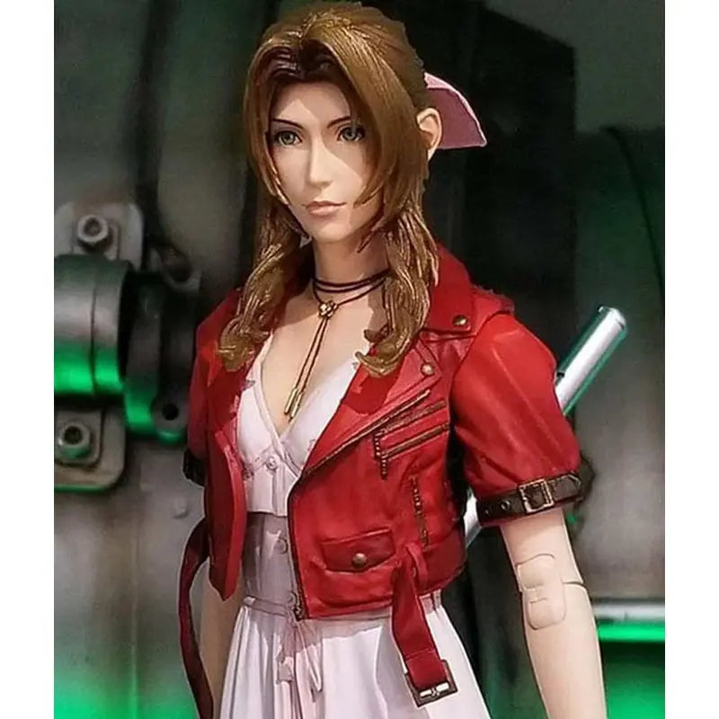 Aerith Gainsborough Red Biker Jacket