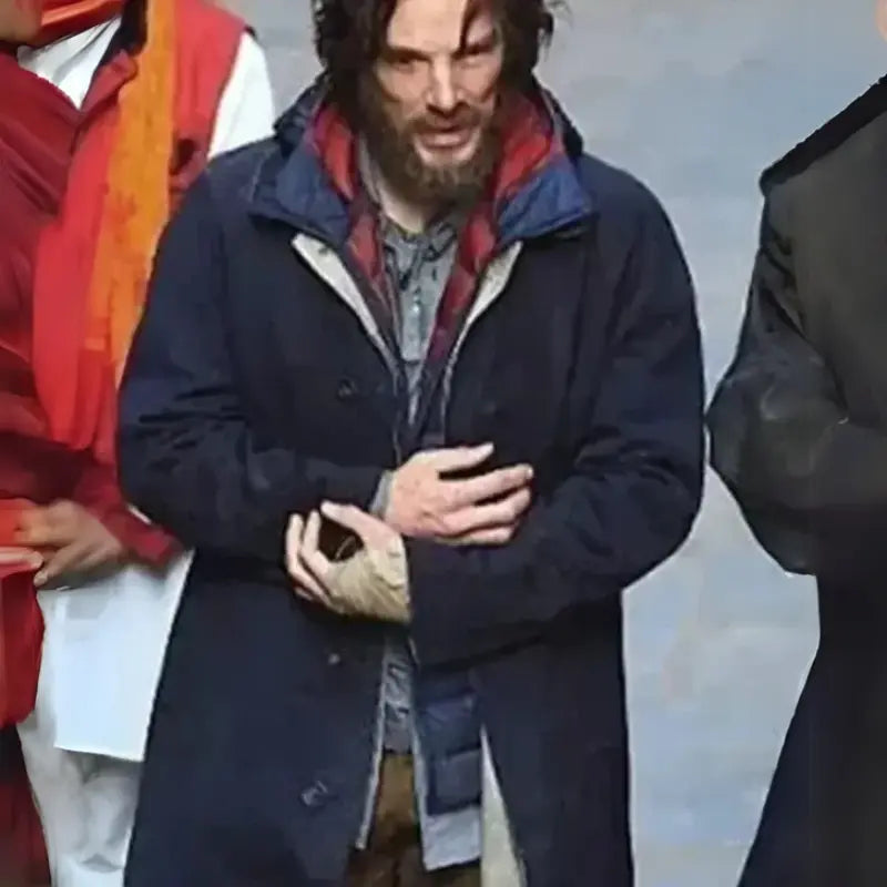 Doctor Strange faux blue jacket inspired by Benedict Cumberbatch's portrayal in the Marvel Cinematic Universe