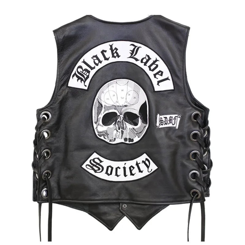 Black Label Society Printed Leather Vest