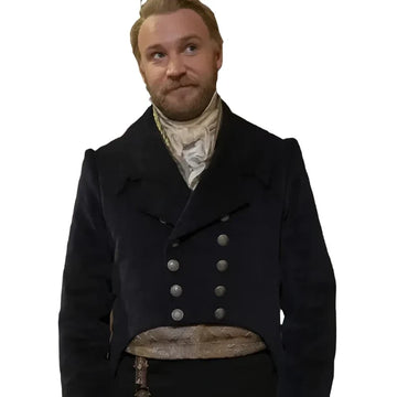 Bridgerton Season 03 Sam Phillips Black Wool Tailcoat