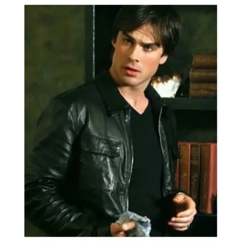 Men's a Little Bit Older a Black Leather Jacket