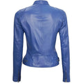 Cafe Racer Blue Womens Leather Jacket