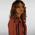 Cara Theobold Leather Brown Jacket