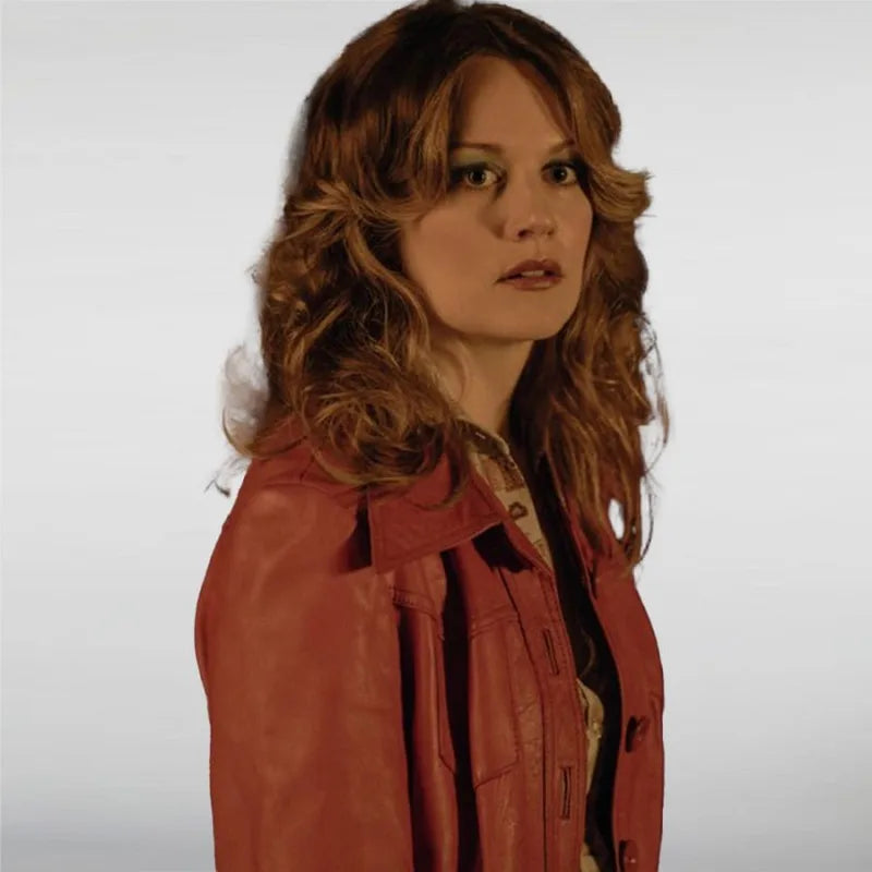 Cara Theobold Leather Brown Jacket