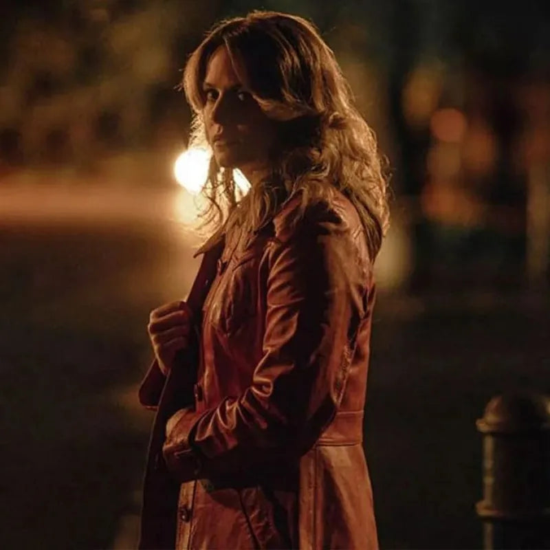 Cara Theobold Leather Brown Jacket