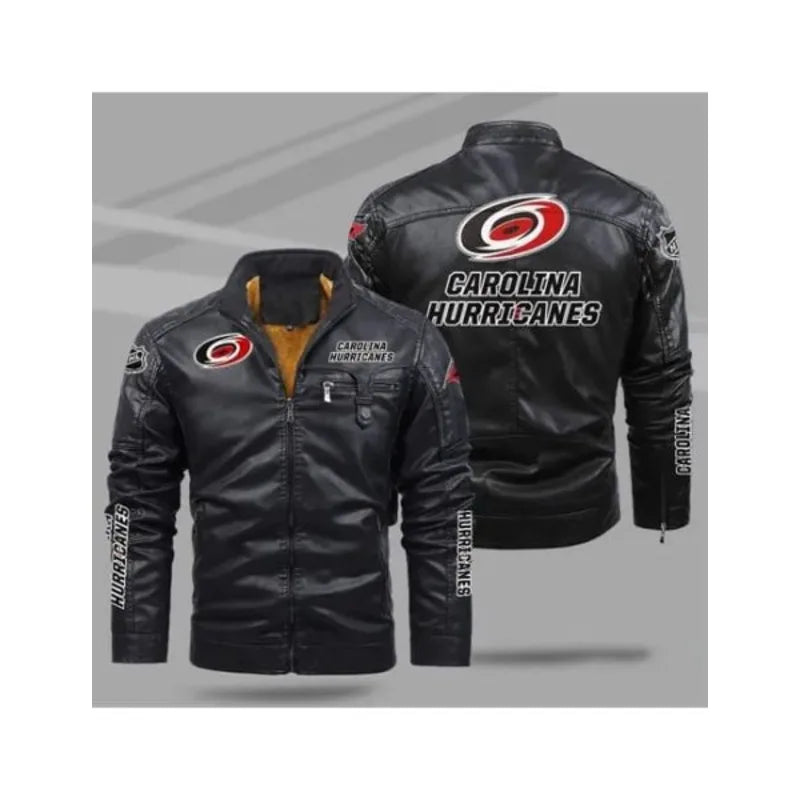Carolina Hurricanes Leather Jacket For Men And Women