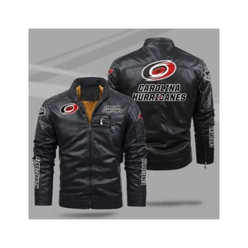 Carolina Hurricanes Leather Jacket For Men And Women
