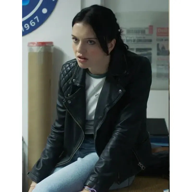 Clara Alexandrova Danger In The Dorm Black Leather Jacket