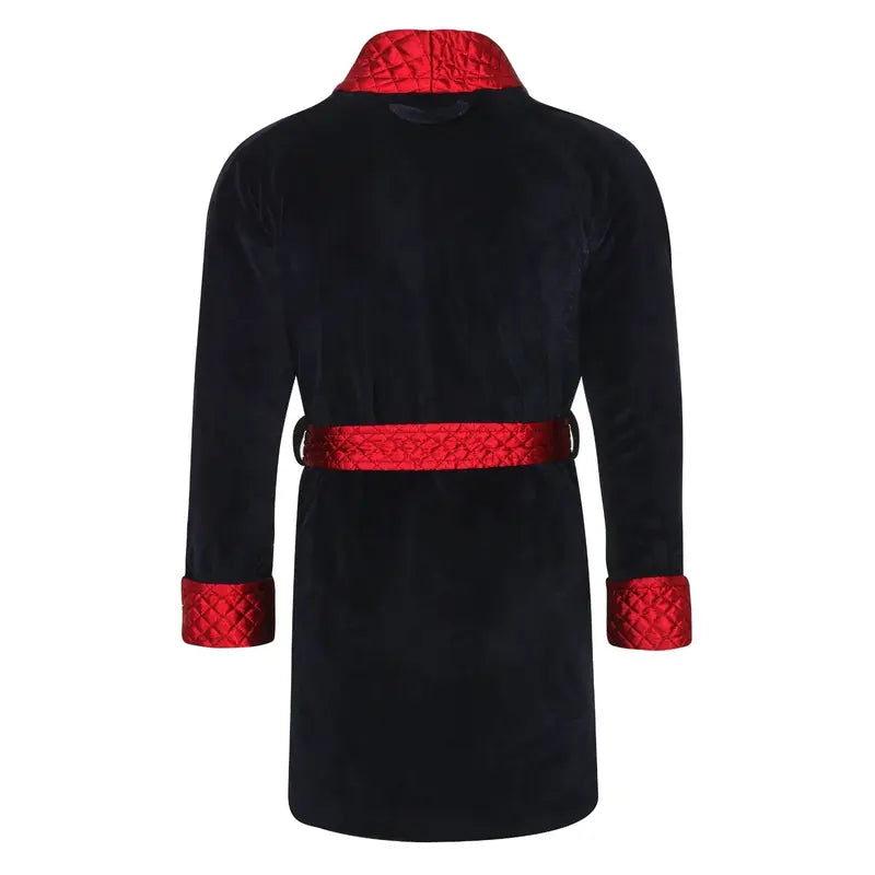 Cliveden Short Navy Velvet Smoking Jacket
