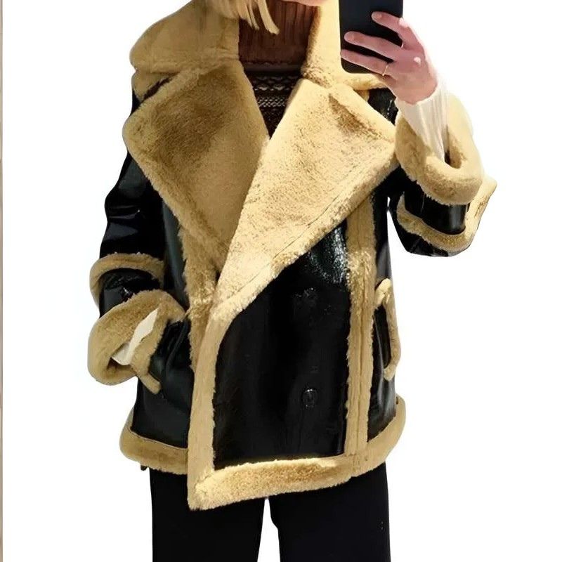 Collins Shearling Ted Lasso S03 Flo ‘Sassy’ Leather Jacket