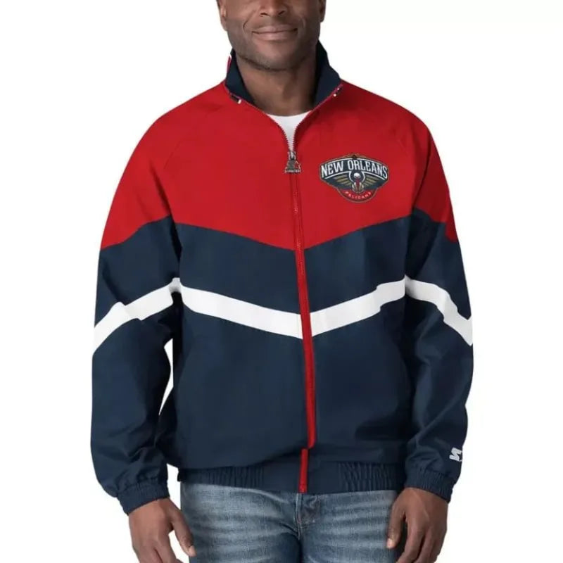 New Orleans Pelicans Varsity BLue Jacket