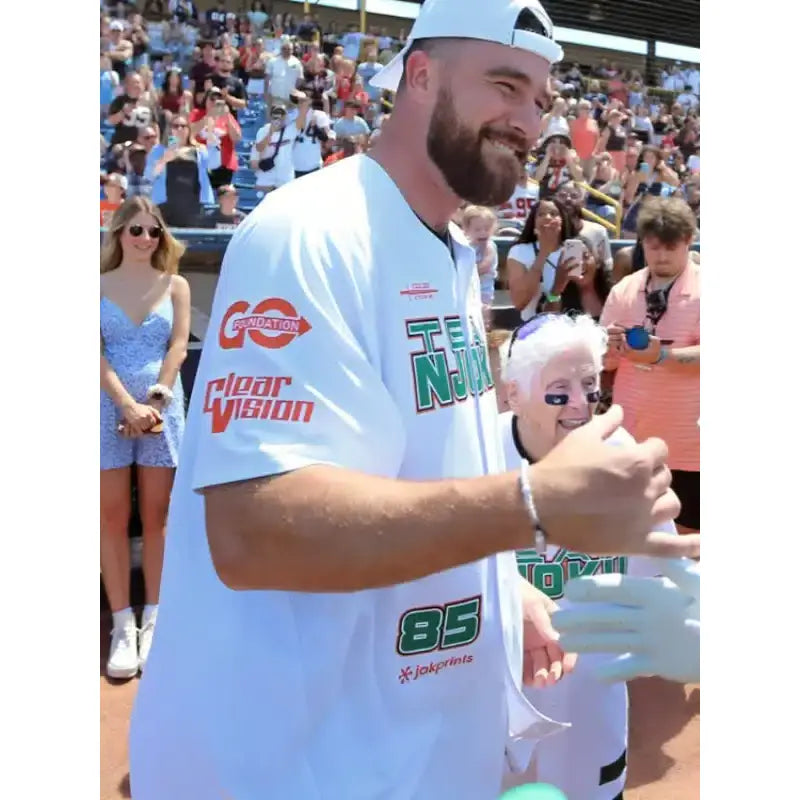 Njoku Celebrity Softball Game Travis Kelce David Shirt