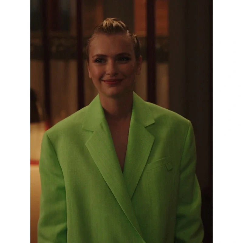 Emily In Paris Camille Razat  Green Oversized Blazer