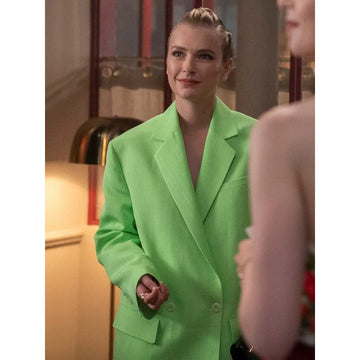 Emily In Paris Camille Razat  Green Oversized Blazer