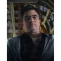 Flight Risk 2024 Topher Grace Grey Hooded Jacket