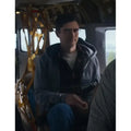 Flight Risk 2024 Topher Grace Grey Hooded Jacket