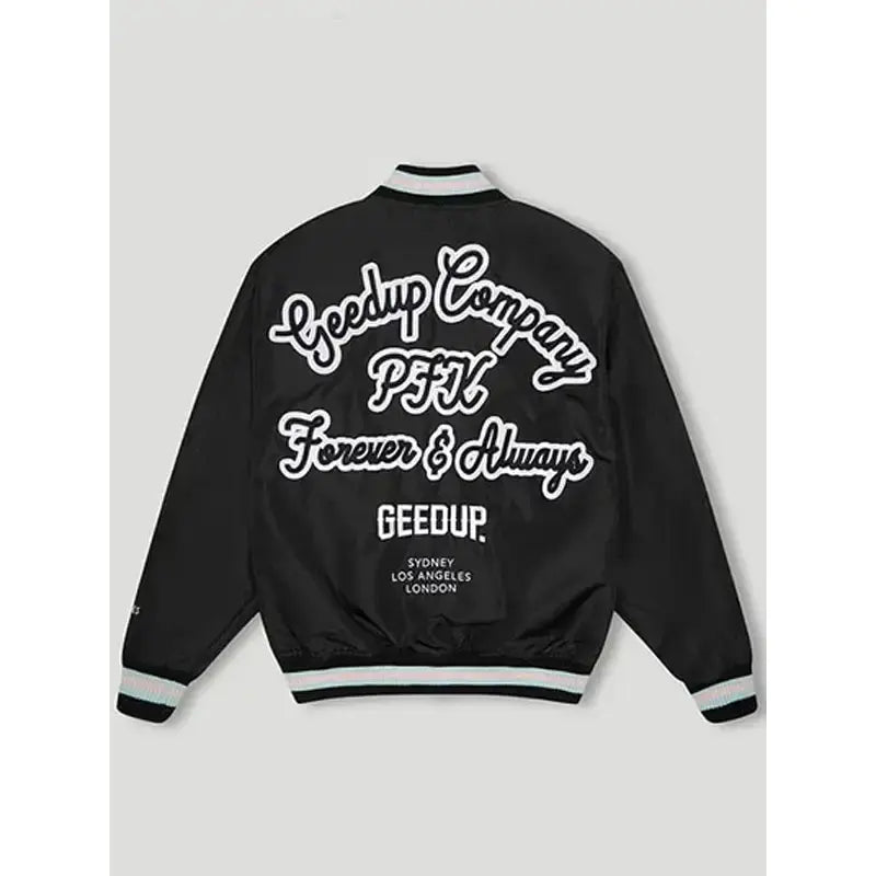 Geedup Varsity Black|Off White Jacket
