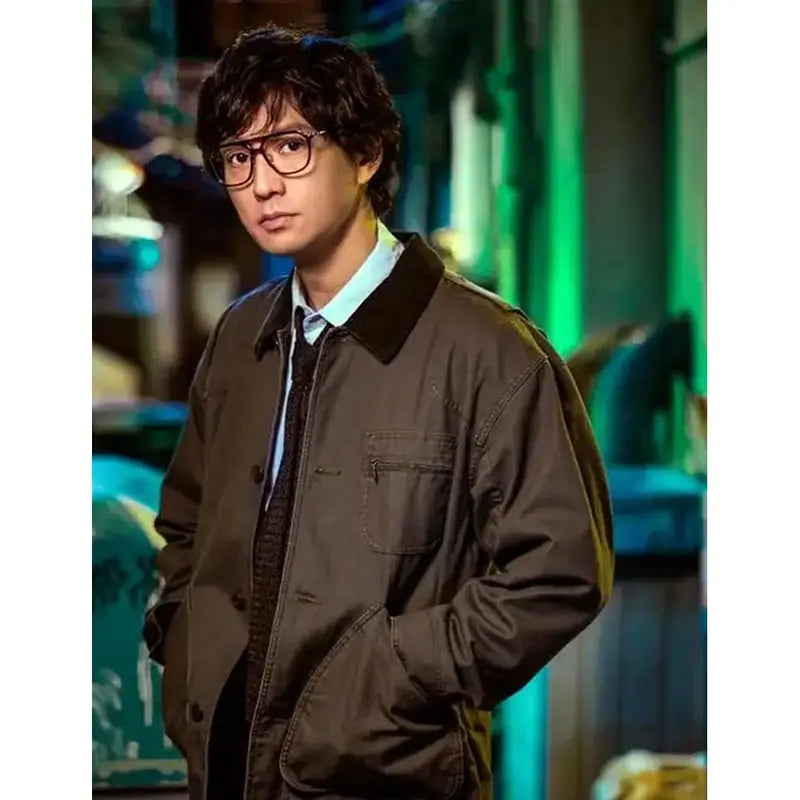 City Hunter Hideyuki Makimura Brown Cotton Jacket