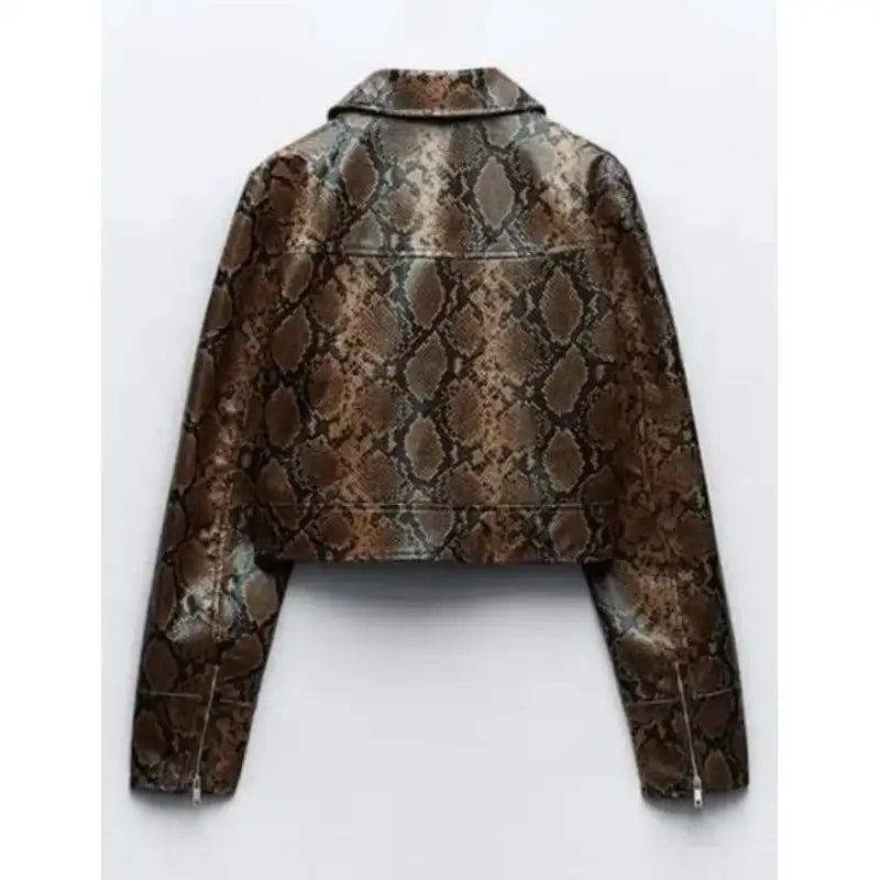 Hoda Kotb Snakeskin Leather Jacket