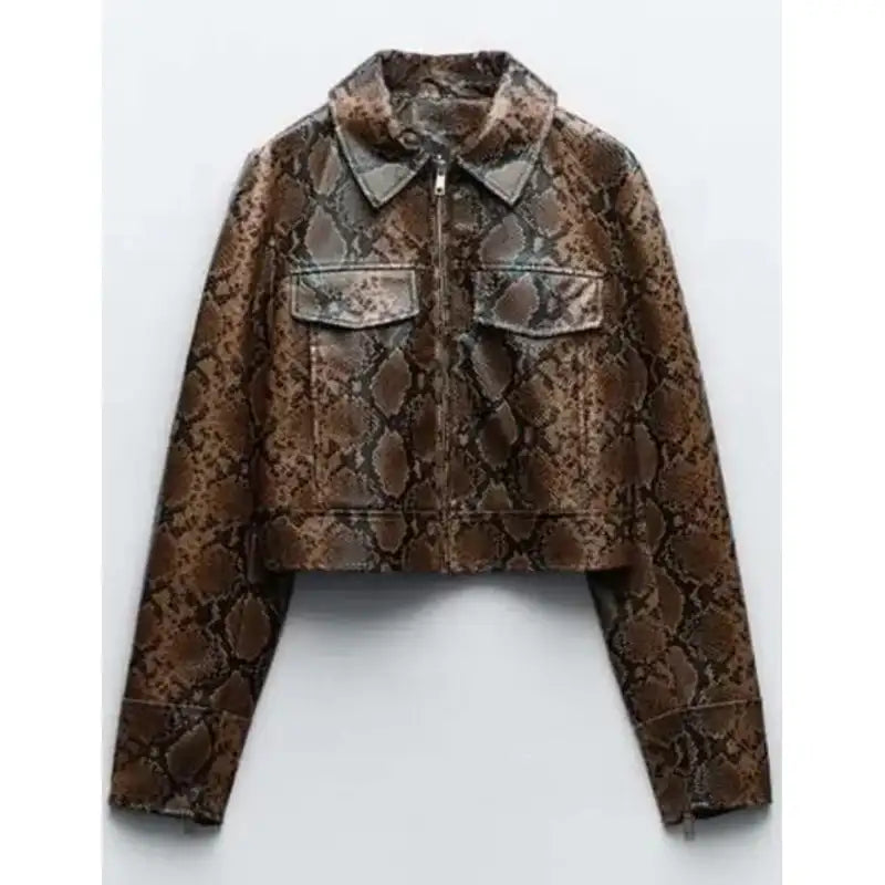 Hoda Kotb Snakeskin Leather Jacket