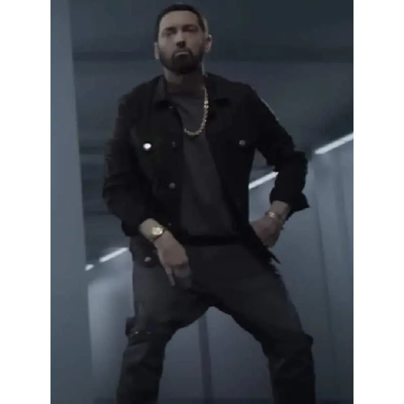 Eminem Houdini Black Trucker Black Jacket