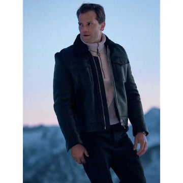 Jamie Dornan Heart Of Stone 2023 Black Leather Jacket