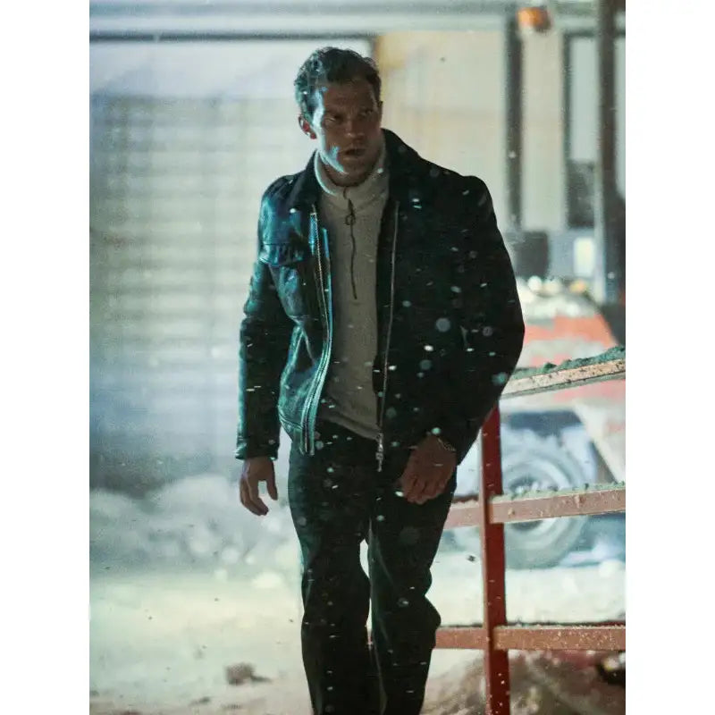 Jamie Dornan Heart Of Stone 2023 Black Leather Jacket