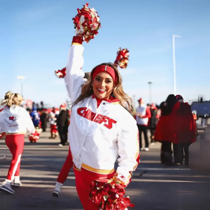 Kansas City Chiefs Cheerleaders White Jacket
