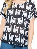 Call Me kat S03 Mayim Bialik Cat Print Top