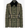 Kate Middleton Quilted Plaid Green Checked Jacket