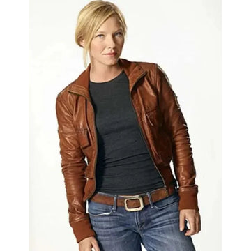 Chase Kelli Giddish Annie Frost Leather Jacket