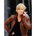 Chase Kelli Giddish Annie Frost Leather Jacket