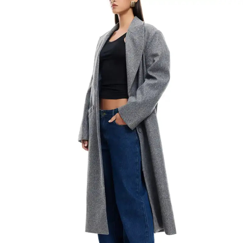 Lioness Olsen Grey Wool Coat