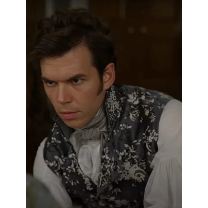 Bridgerton S03 Luke Newton Black Vest