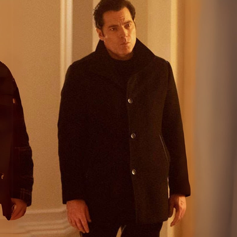 Tim Rozon SurrealEstate S02 Luke Roman Black Wool Coat
