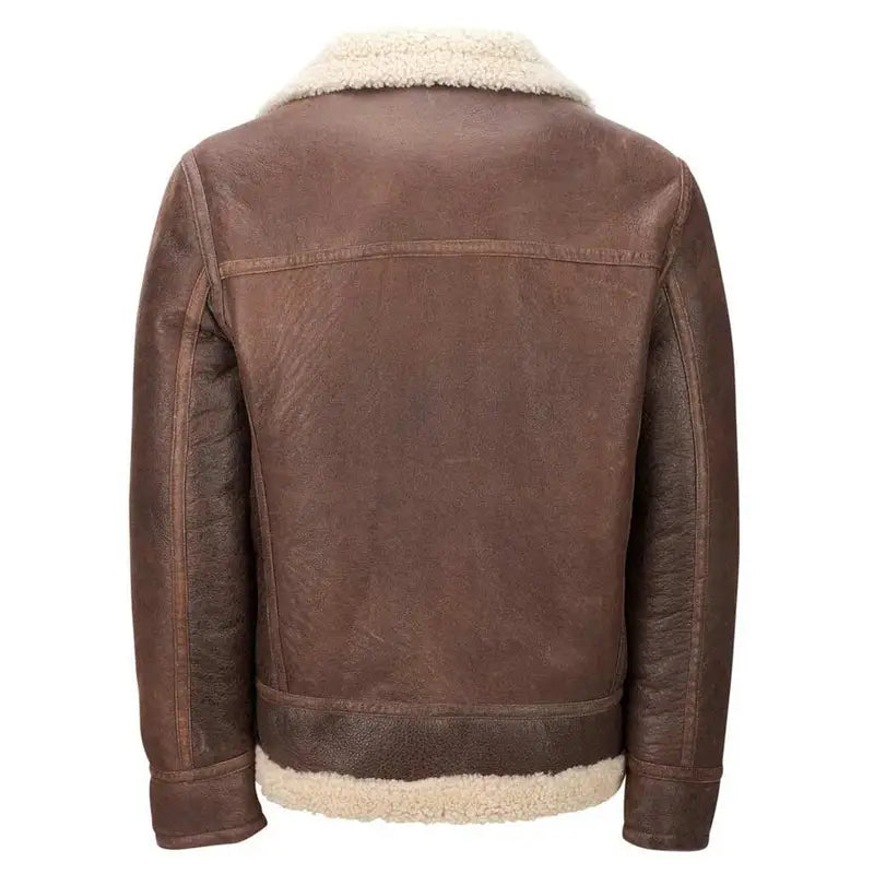 Shearling Aviator Mens Light Brown Jacket